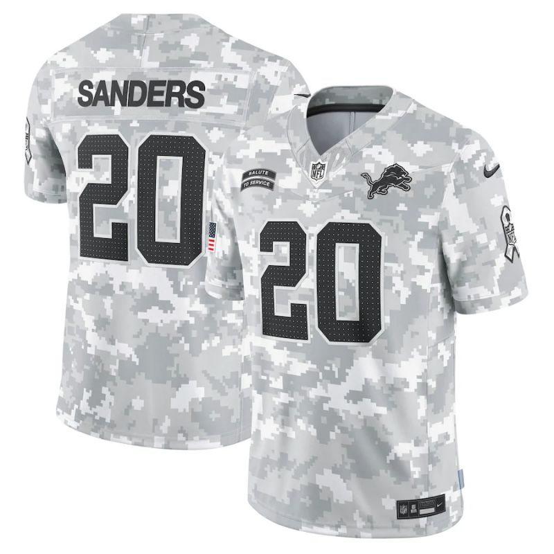 Men Detroit Lions #20 Sanders Nike Arctic Camo 2024 Salute to Service Limited NFL Jersey->philadelphia eagles->NFL Jersey
